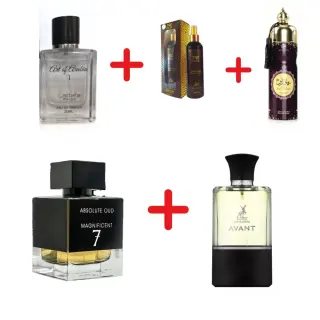 Fragrance World Absolute Oud Magnificent 7 + Lattafa Art of Arabia I + Maison Alhambra Avant + My Perfumes Soul Mate Intense + Otoori Oud + 3 μίνι αρωματικά έλαια