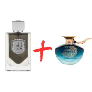 Lattafa Liam Grey και Fragrance World Belle Dolce