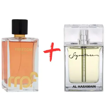 Τα αρώματά μου Freedom + Al Haramain Signature Silver 